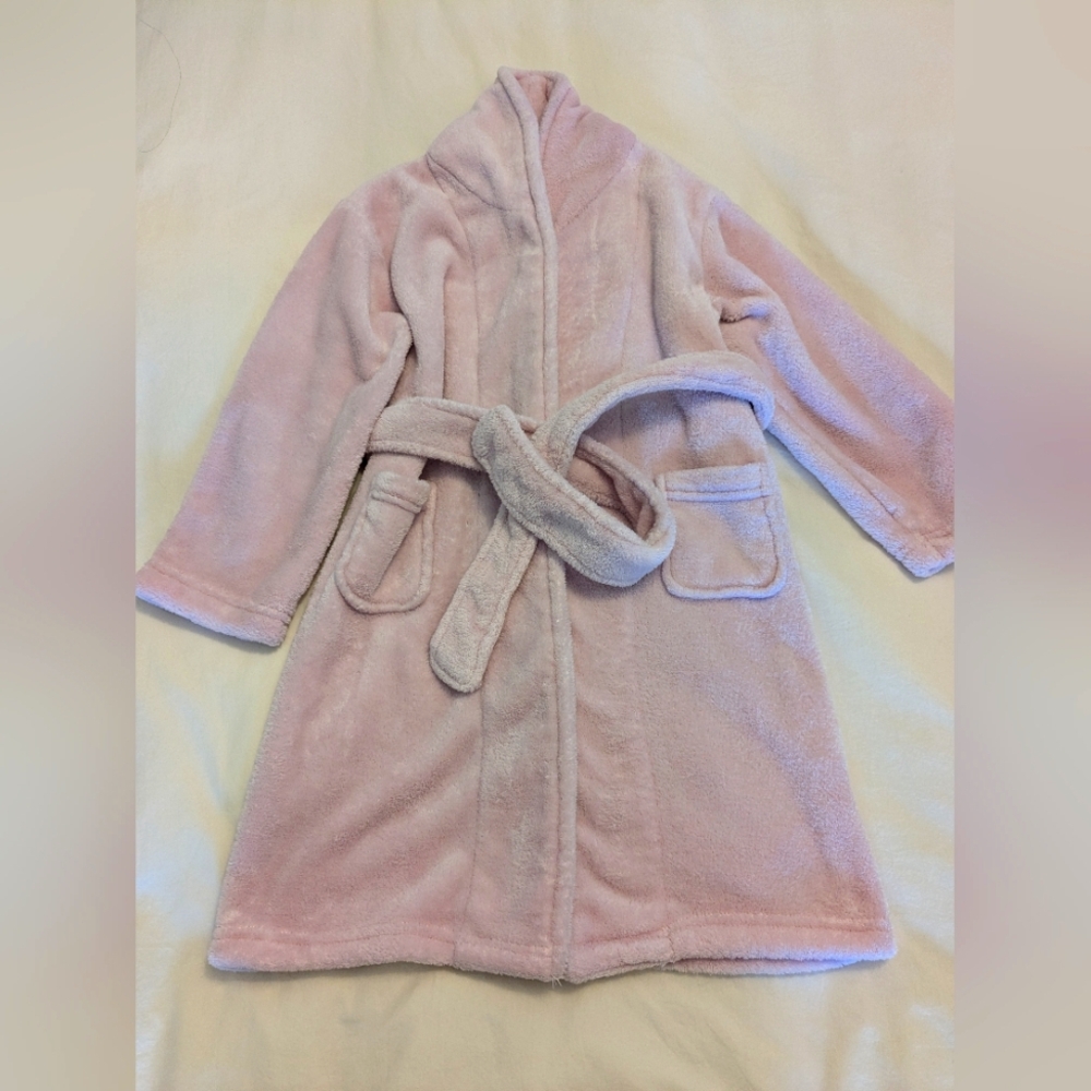 Plush soft pink robe